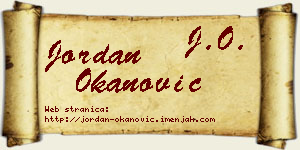 Jordan Okanović vizit kartica